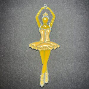 VTG Plexiglass Acrylic Releve Ballerina Ballet Dancer Suncatcher Ornament 5.75"